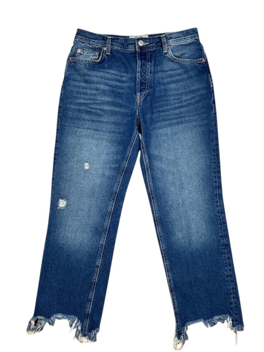 Free People We The Free Maggie Mid Rise Straight Leg Jeans 27